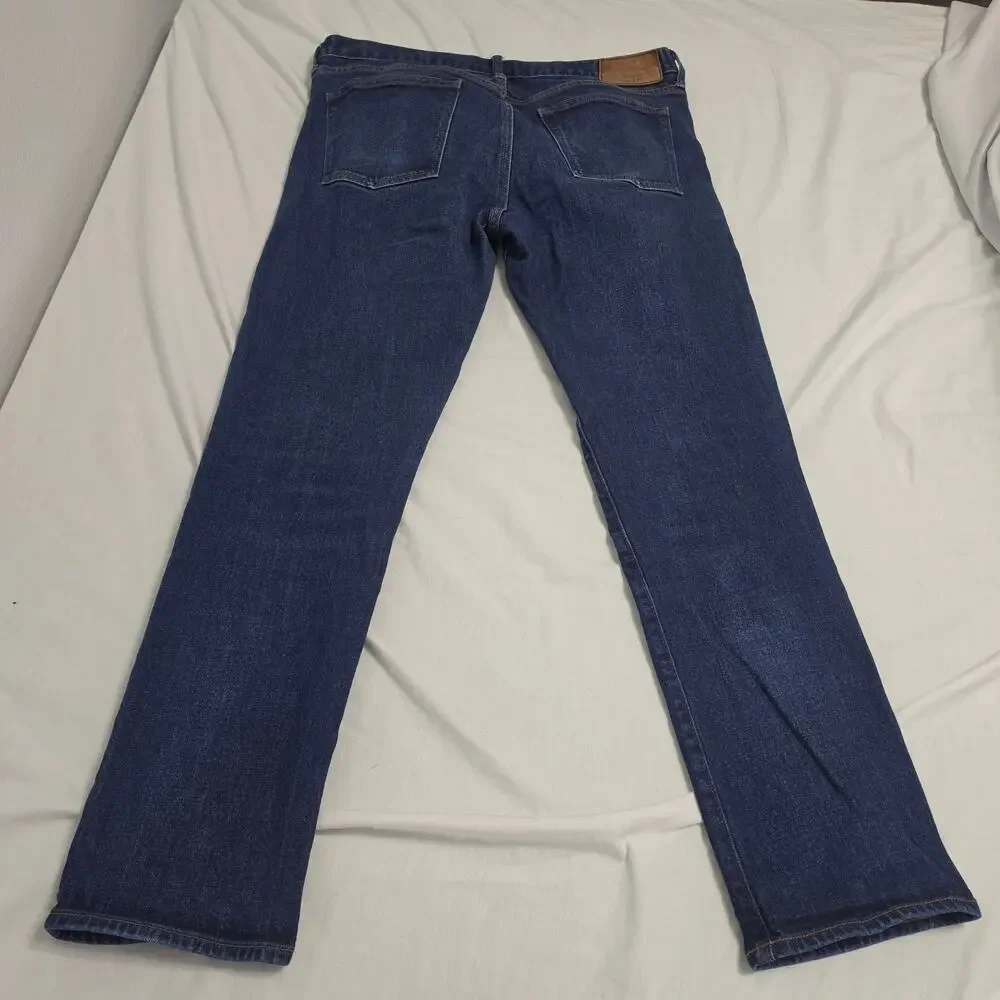 J.Crew 770 Straight Fit Jeans Men’s 34x32 Dark Wash Stretch Denim Blue